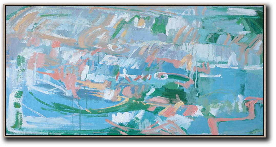 Horizontal Abstract Oil Painting #LX23D